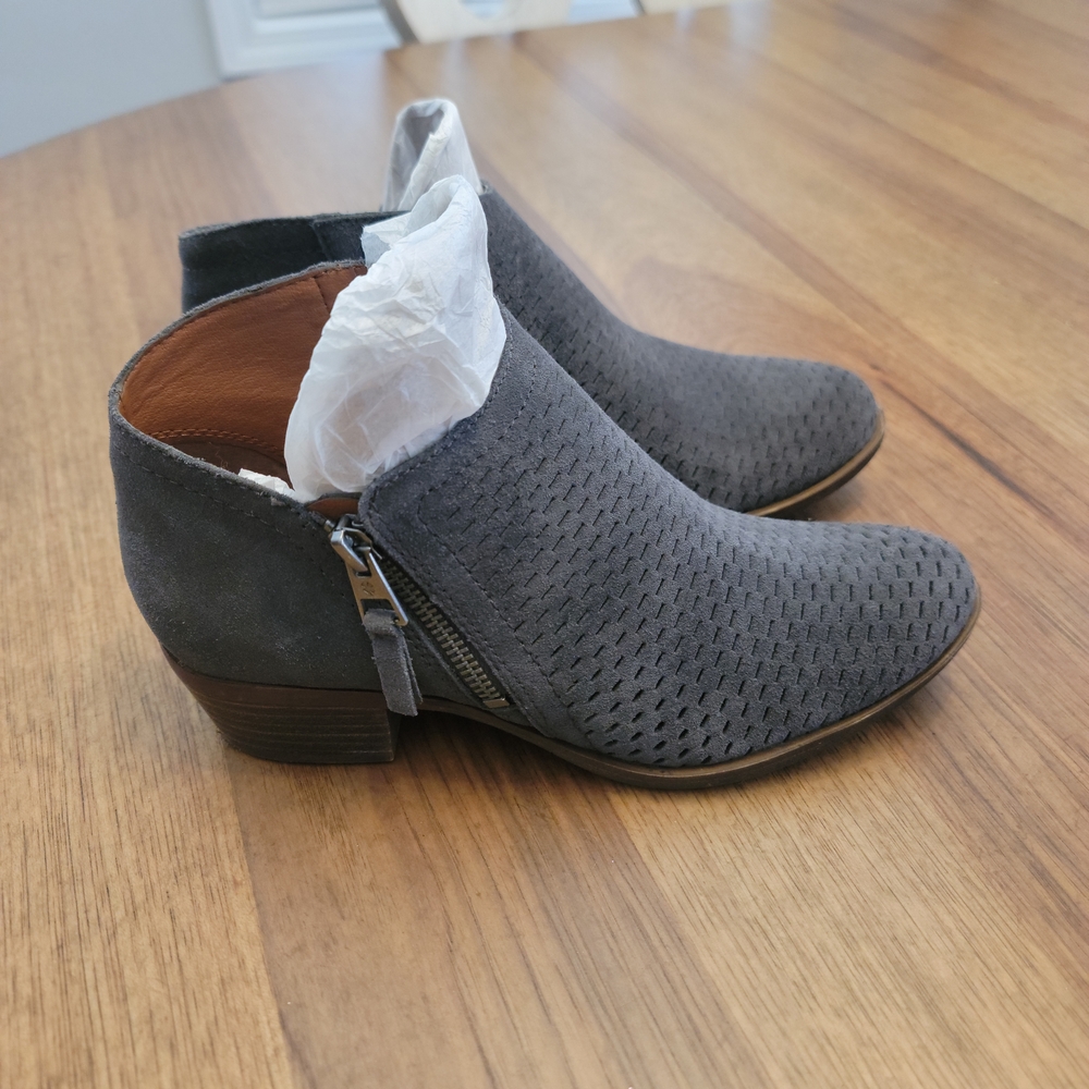 Lucky Brand Charcoal Ankle Booties